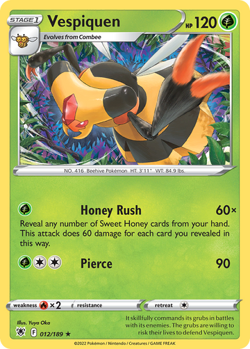 012/189 - Vespiquen - Reverse Holo - [Rare]