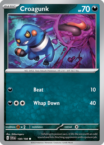 130/198 - Croagunk - [Common] - Reverse Holo