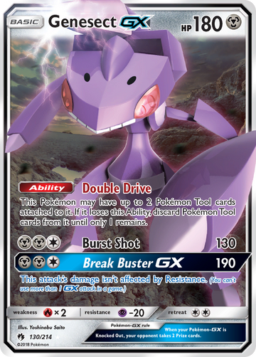 130/214 - Genesect-GX - [Rare Holo GX]