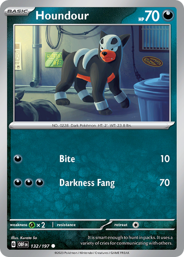 132/197 - Houndour - [Common] - Reverse Holo