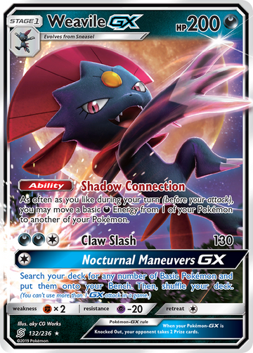 132/236 - Weavile-GX - [Rare Holo GX]