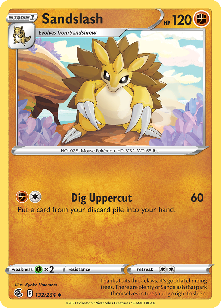 Pokémonkaart 132/264 - Sandslash - Fusion Strike - [Uncommon]