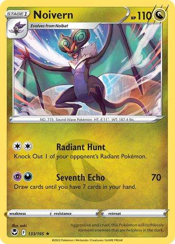 133/195 - Noivern - [Rare] - Reverse Holo