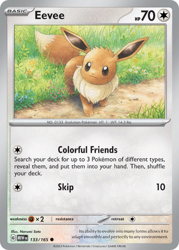 133/165 - Eevee - [Common] - Reverse Holo