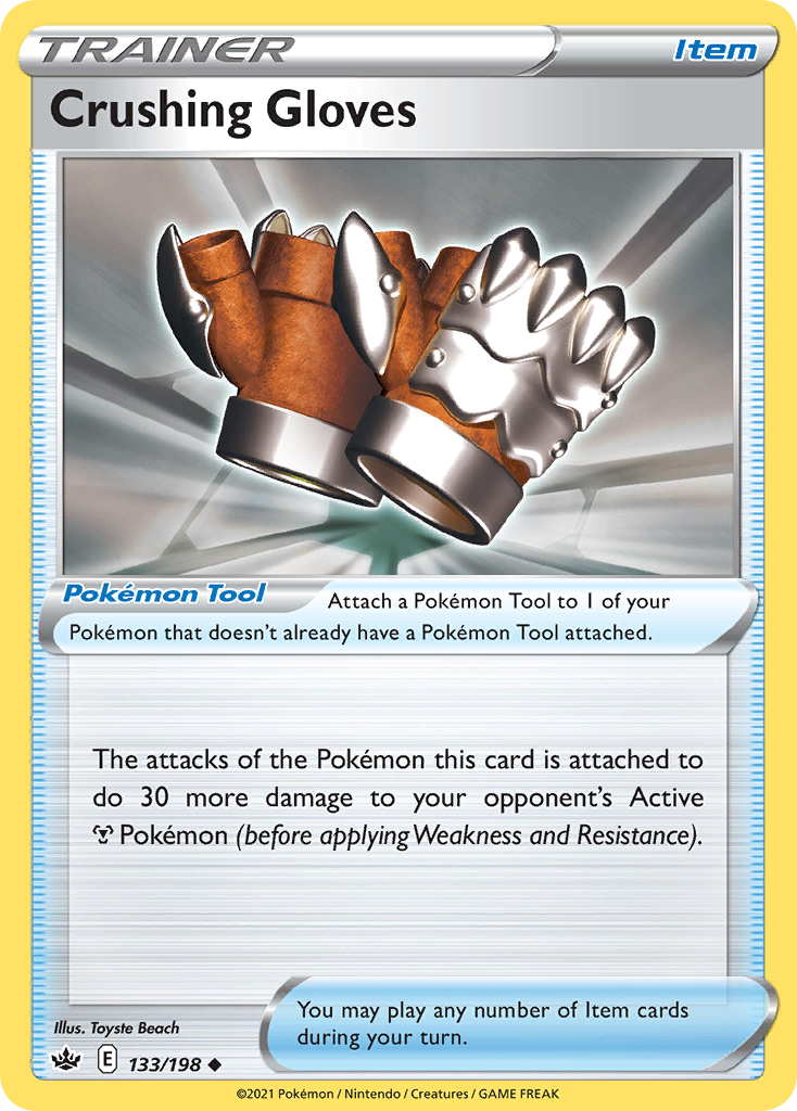 Pokémonkaart 133/198 - Crushing Gloves - Chilling Reign - [Uncommon]