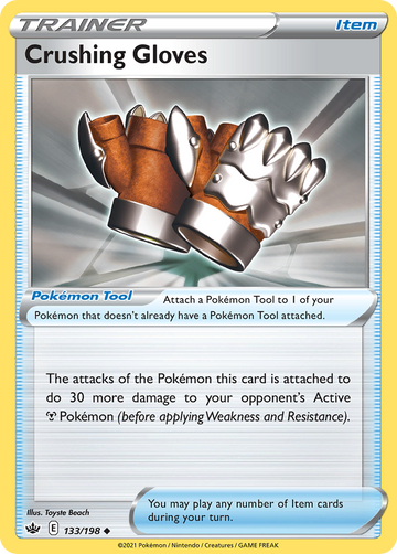 133/198 - Crushing Gloves - Reverse Holo - [Uncommon]