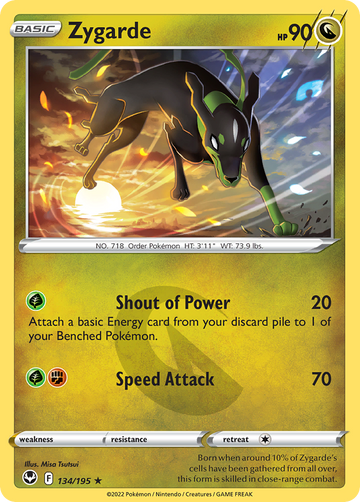 134/195 - Zygarde - [Rare] - Reverse Holo