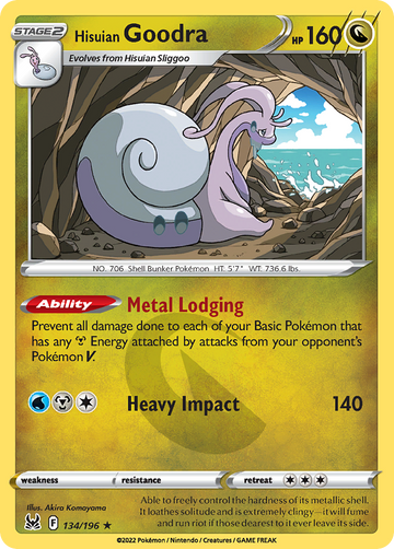 134/196 - Hisuian Goodra - Reverse Holo