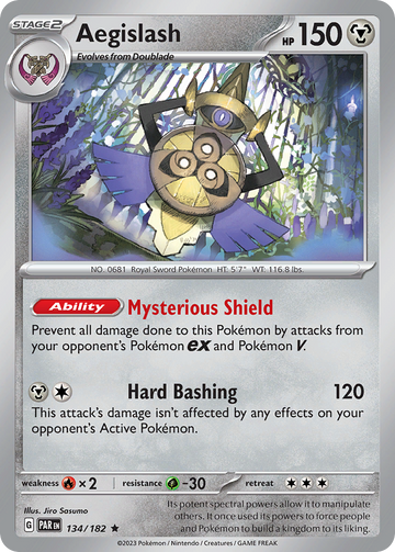 134/182 - Aegislash - [Rare] - Reverse Holo