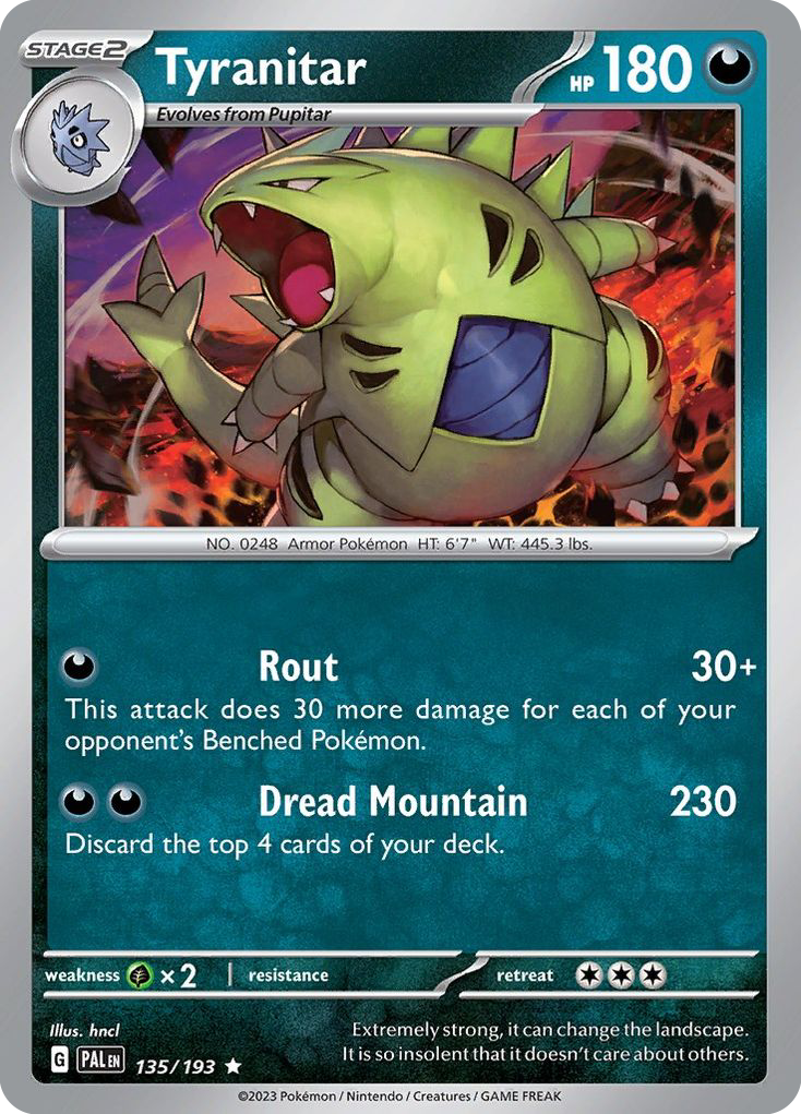 135/193 - Tyranitar - [Rare] - Reverse Holo