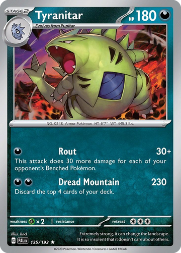 135/193 - Tyranitar - [Rare] - Reverse Holo