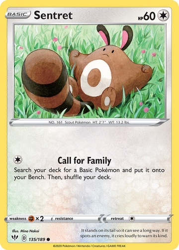 135/189 - Sentret - [Common] - Reverse Holo