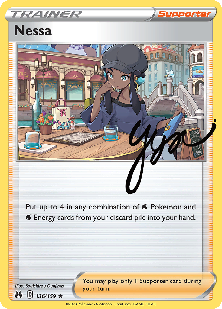 136/159 - Nessa - [Rare Holo] - Reverse Holo