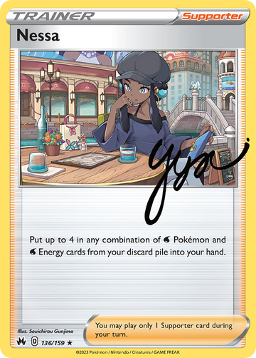 136/159 - Nessa - [Rare Holo] - Reverse Holo