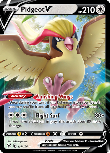 137/196 - Pidgeot V - [Rare Holo V]