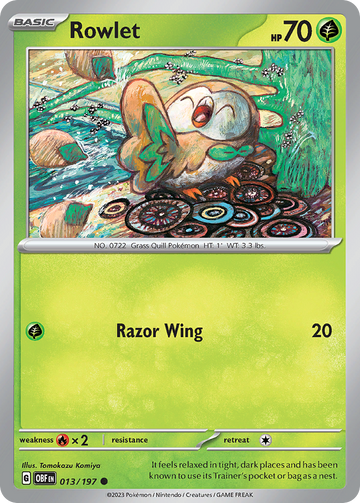 013/197 - Rowlet - [Common] - Reverse Holo