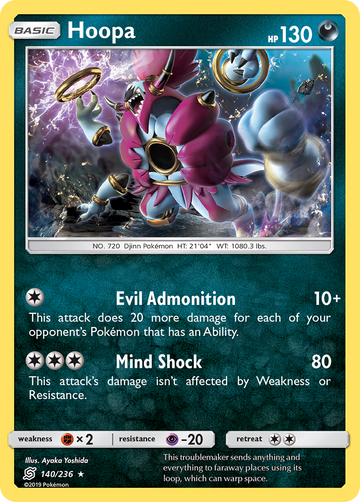 140/236 - Hoopa - [Rare Holo] - Reverse Holo