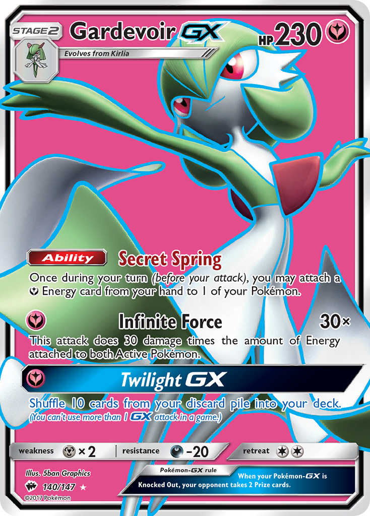 Pokémonkaart 140/147 - Gardevoir-GX - Burning Shadows - [Rare Ultra]