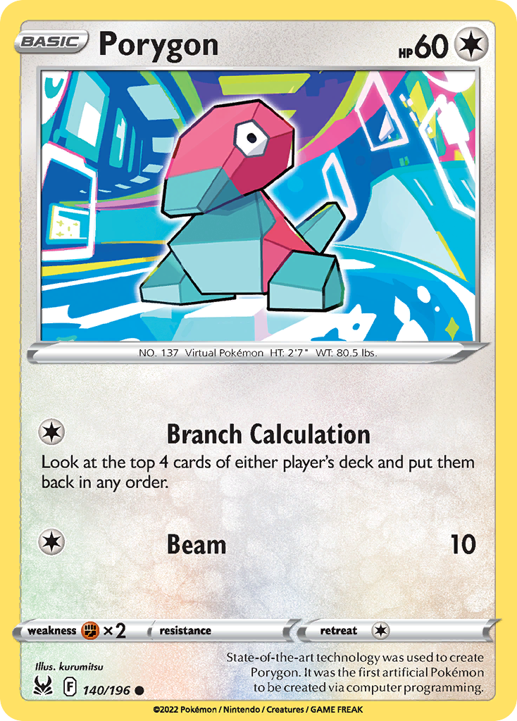 140/196 - Porygon - Reverse Holo - [Common]