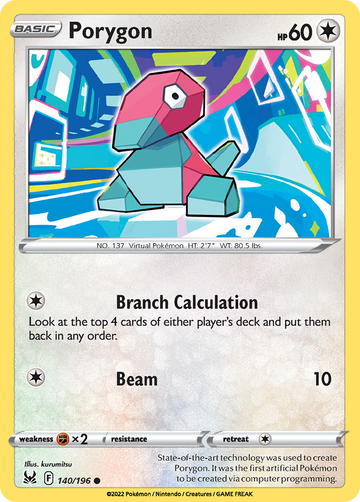 140/196 - Porygon - Reverse Holo - [Common]