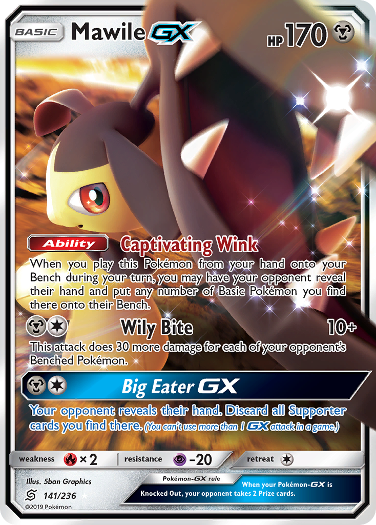 Pokémonkaart 141/236 - Mawile-GX - Unified Minds - [Rare Holo GX]