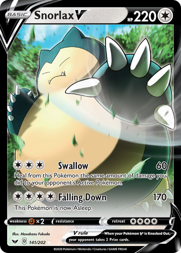 141/202 - Snorlax V - [Rare Holo V]