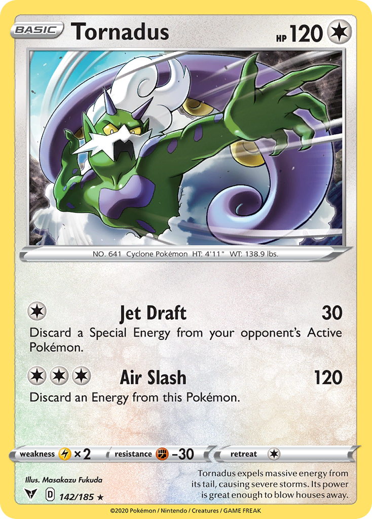 Pokémonkaart 142/185 - Tornadus - Vivid Voltage - [Rare Holo]