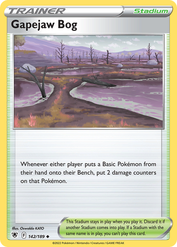 142/189 - Gapejaw Bog - Reverse Holo - [Uncommon]