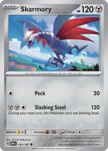 142/197 - Skarmory - [Uncommon] - Reverse Holo