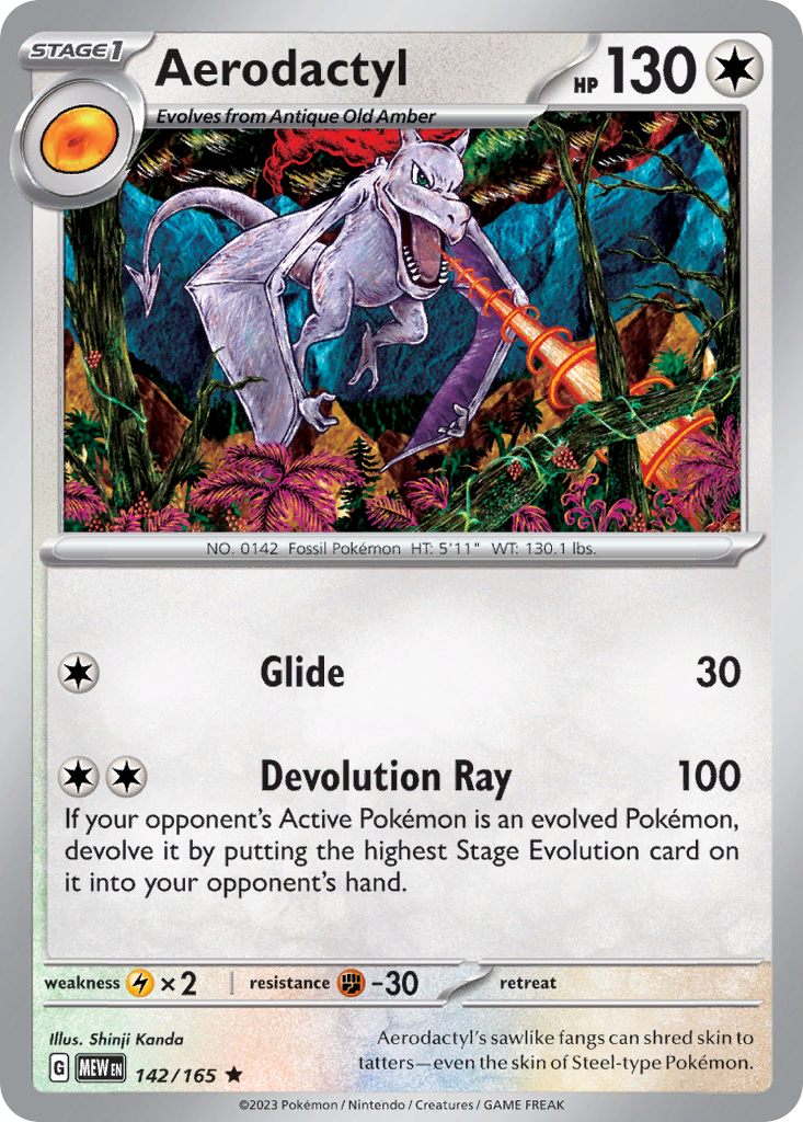 142/165 - Aerodactyl - [Rare]