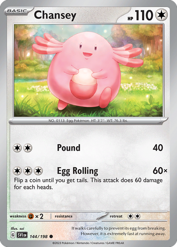 144/198 - Chansey - [Common] - Reverse Holo