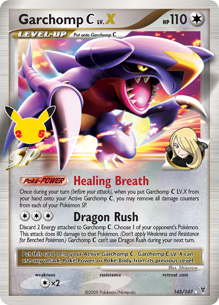 Pokémonkaart 145/147 - Garchomp C LV.X - Celebrations: Classic Collection - [Classic Collection]