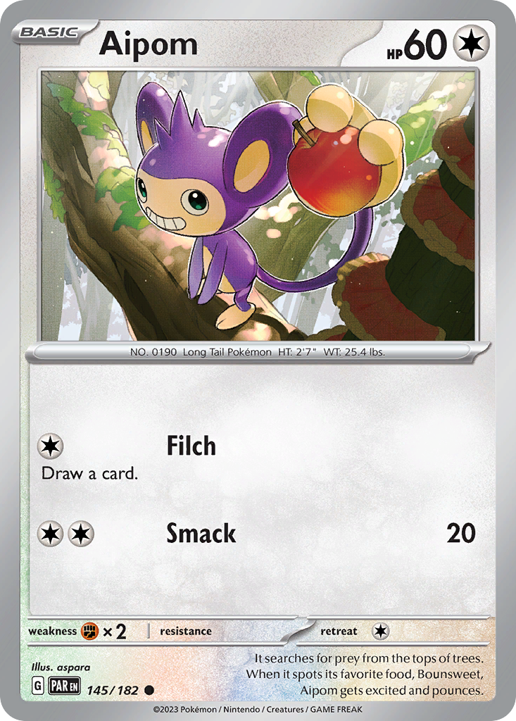 145/182 - Aipom - [Common] - Reverse Holo-Pokemeister