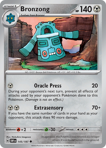 145/197 - Bronzong - [Uncommon] - Reverse Holo