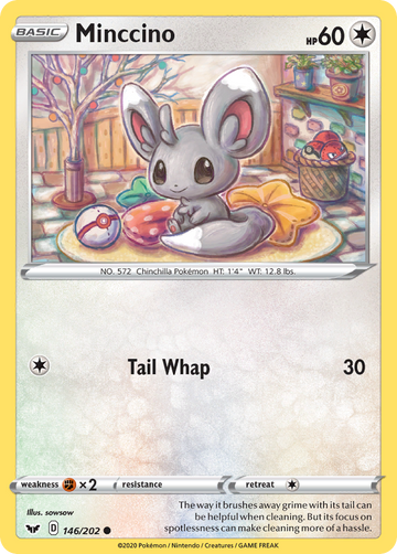 146/202 - Minccino - [Common] - Reverse Holo