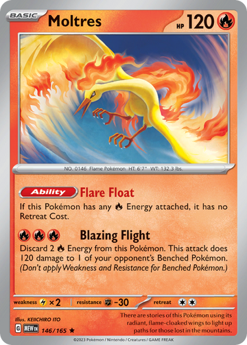 146/165 - Moltres - [Rare] - Reverse Holo