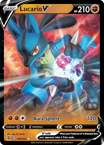 146/264 - Lucario V - [Rare Holo V]