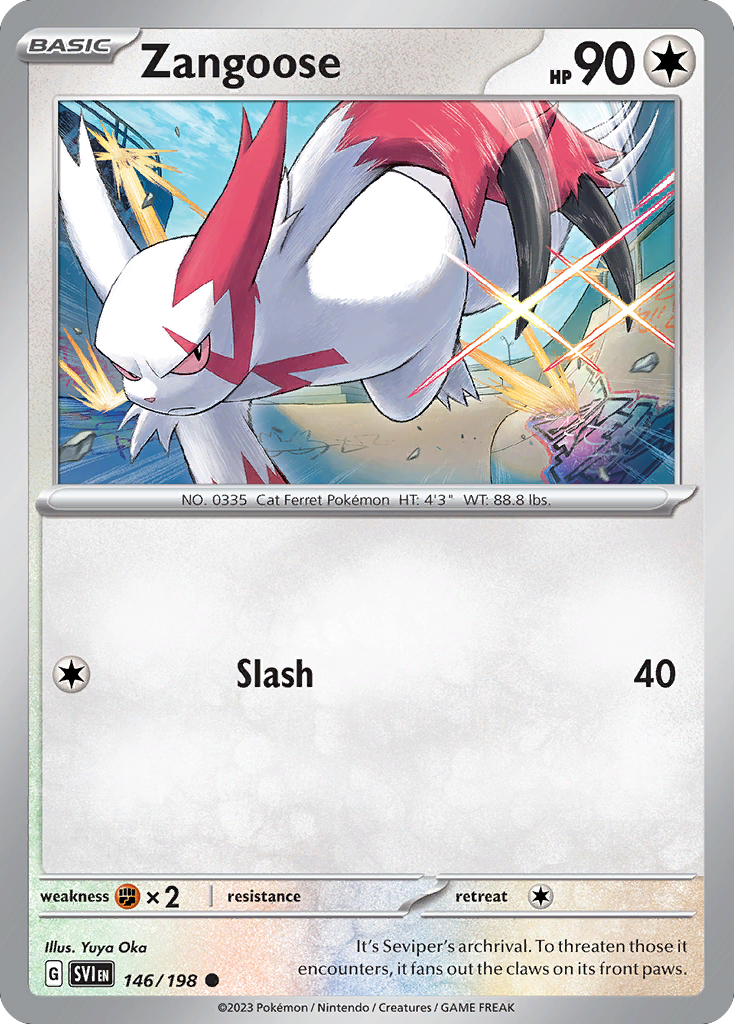 146/198 - Zangoose - [Common] - Reverse Holo