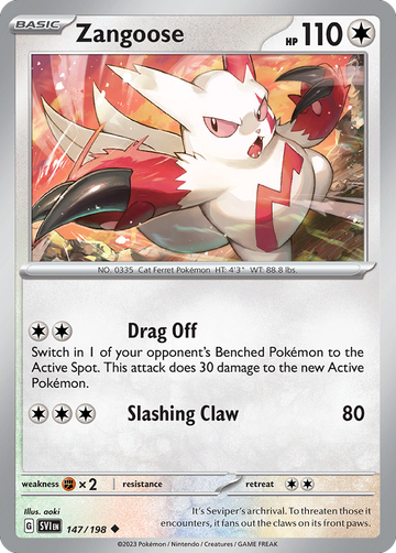 147/198 - Zangoose - [Uncommon] - Reverse Holo