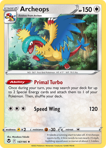 147/195 - Archeops - [Rare Holo]