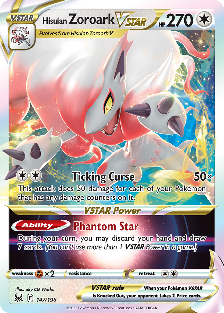 147/196 - Hisuian Zoroark VSTAR - [Rare Holo VSTAR]