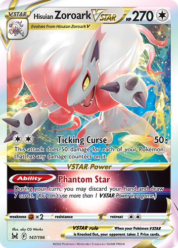 147/196 - Hisuian Zoroark VSTAR - [Rare Holo VSTAR]