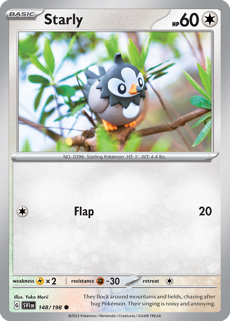 148/198 - Starly - [Common] - Reverse Holo