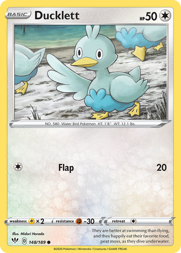 148/189 - Ducklett - [Common] - Reverse Holo