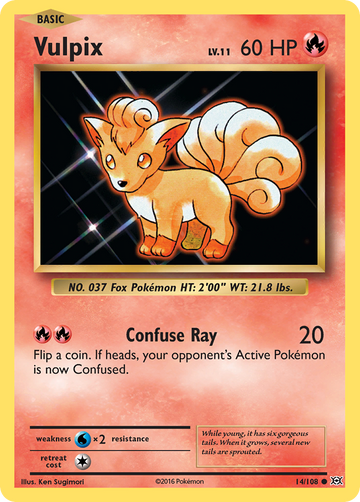 14/108 - Vulpix - Reverse Holo - [Common]