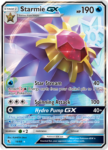 14/68 - Starmie-GX - [Rare Holo GX]