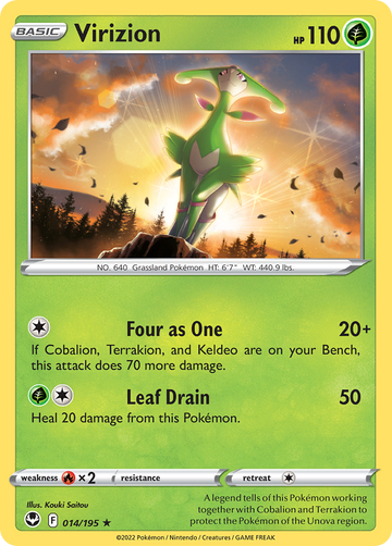 014/195 - Virizion - [Rare] - Reverse Holo