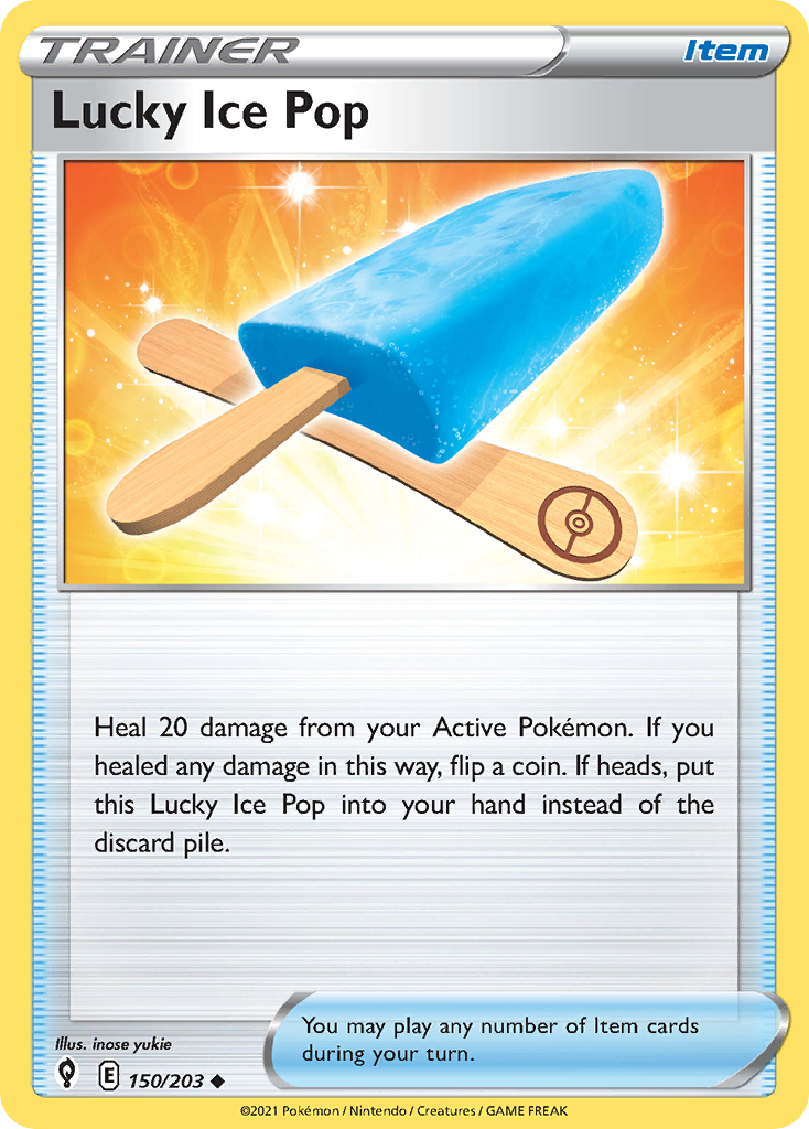 Pokémonkaart 150/203 - Lucky Ice Pop - Evolving Skies - [Uncommon]