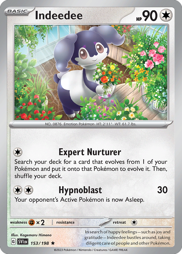 153/198 - Indeedee - [Rare] - Reverse Holo