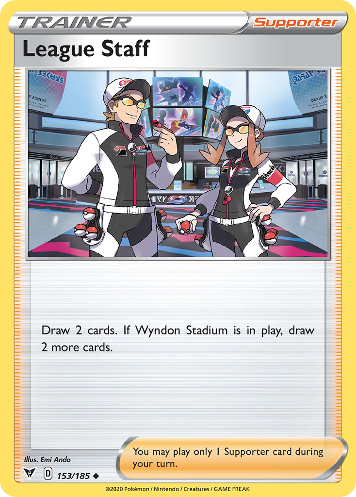 Pokémonkaart 153/185 - League Staff - Vivid Voltage - [Uncommon]